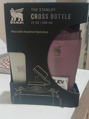 Stanley Cross Bottle 23oz Wearable Insulated Hydration - Purple & Cream